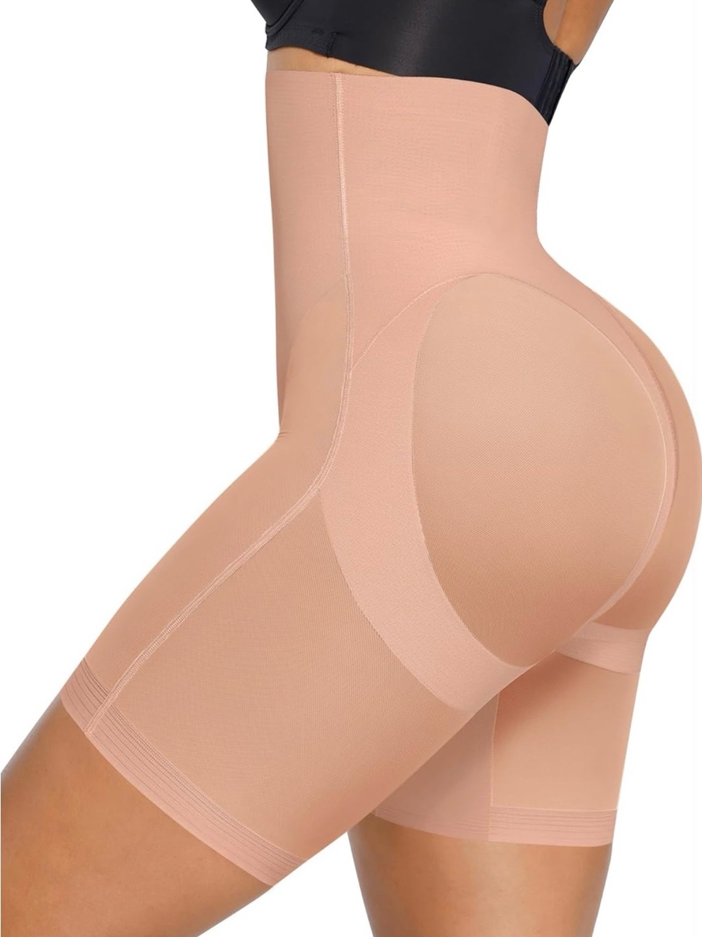 SHAPELLX High-Waist Shaping Thigh Slimmer Shorts - Nude NWT LARGE